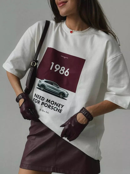 Street Y2K Versatile Pure Cotton Short-sleeved T-shirt Top