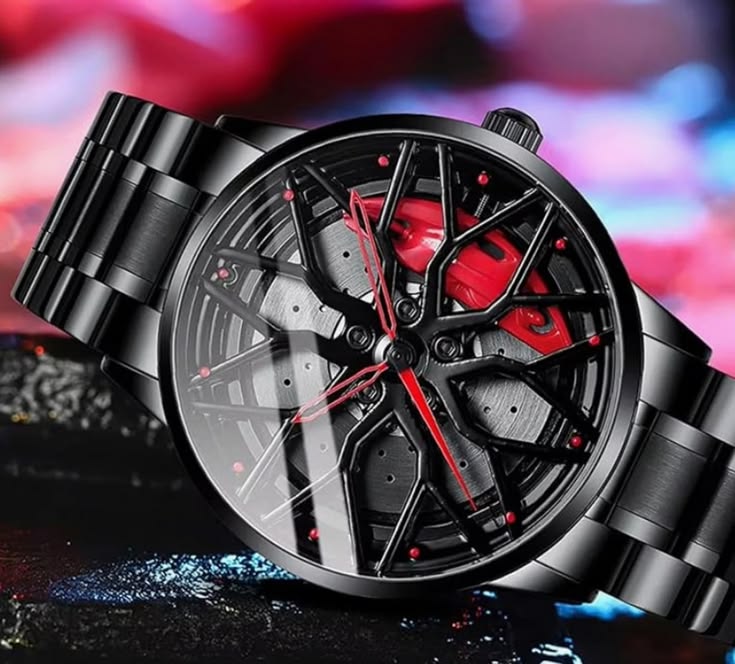 New High Quality Original Men Luck Flywheel Waterproof Quartz Watch