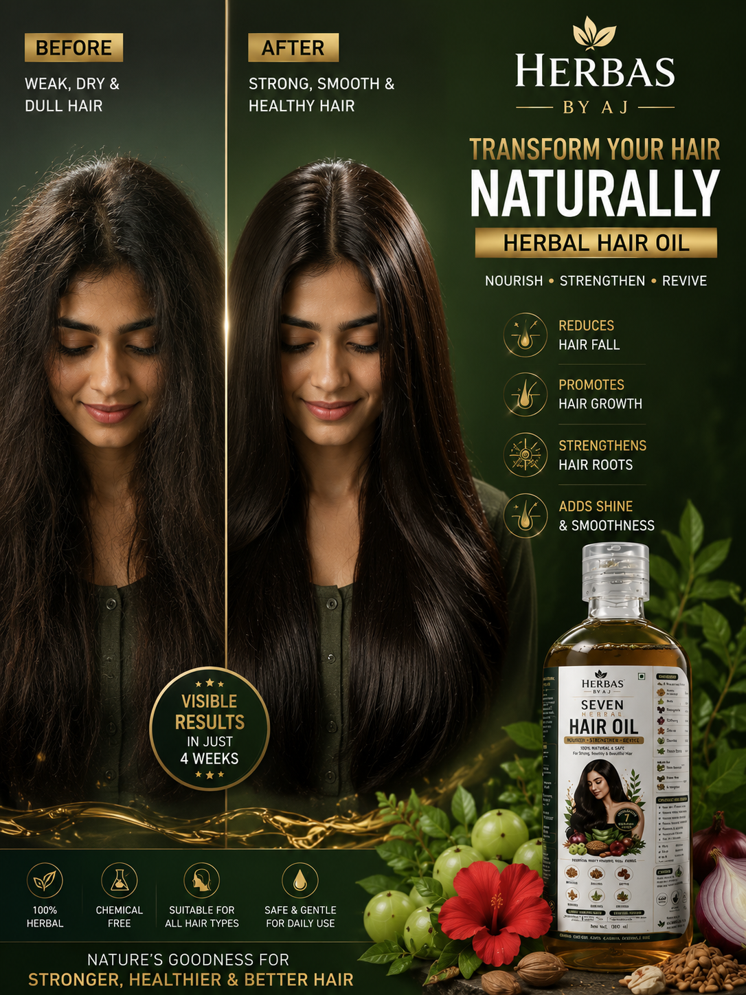 Herbs by AJ – Anti Hair Fall Herbal Oil